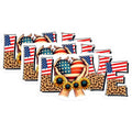 (3 Pack) Patriotic Love Decals - American Flag Sunflower - Laptop Decal - 3 Inches On Longest Side - Easy Peel & Apply - Made in USA - 3MCS8424