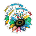 (2 Pack) Sunflower Autism Awareness Stickers - Colorful Acceptance Stickers - Understand Love Stickers - 5" On Longest Side - Sticks to Any Smooth Flat Surface - Made in USA - BMCS3348