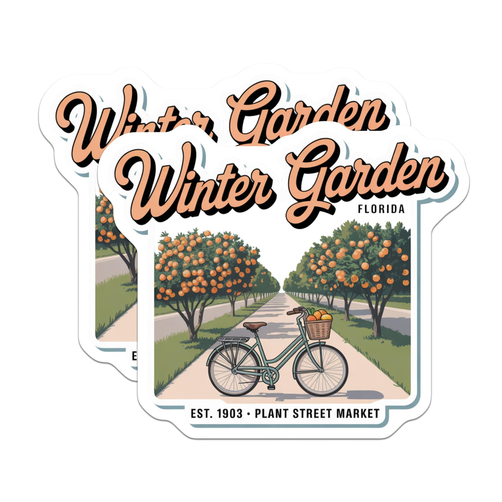 (2 Pack) Winter Garden Magnets - Florida Travel Souvenir - Plant Street Market Decor - 5" On Longest Side - Premium Magnet - for Cars, Refrigerators, Toolboxes, Lockers - Made in USA - MAG18275