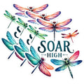 (3 Pack) Dragonfly Soar High Decals - Colorful Insect Stickers - Laptop Decal - 3 Inches On Longest Side - Easy Peel & Apply - Made in USA - 3MCS1519