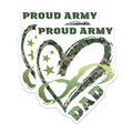 (2 Pack) Proud Army Dad Magnets - Military Father Appreciation - Veteran Family Decor - Camouflage Style - 5 Inches On Longest Side - Thick Durable Magnet - Made in USA - MAG38228