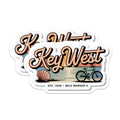 (2 Pack) Key West Magnets - Florida Keys Souvenir - Conch Shell Bike Decor - 5" On Longest Side - Premium Magnet - for Cars, Refrigerators, Toolboxes, Lockers - Made in USA - MAG18681