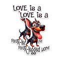 (2 Packs) Love is A Four-Legged Word Doberman Magnets - Doberman Dog Breed Magnets - 5 Inches On Longest Side - Premium Magnet - for Fridges, Toolboxes, Cars - Made in USA - MAG2403