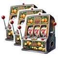 (3 Pack) Slot Machine Decals - Lucky 7s Stickers - Casino Gaming Art- 3 Inches On Longest Side - Easy Peel & Apply - Made in USA - 3MCS5290