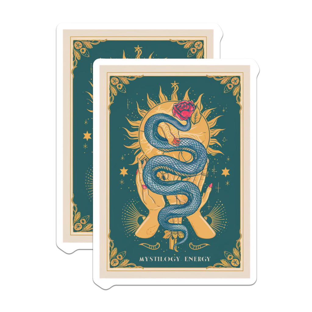 (2 Pack) Mystical Snake Magnets - Esoteric Sun Hands Art - Witchy Cosmic Energy Decor - 5 Inches On Longest Side - Thick Durable Magnet - Made in USA - MAG20208