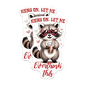 (2 Pack) Raccoon Magnets - Boba Tea Lover - Funny Overthinking Raccoon Magnets - 5" On Longest Side - Premium Magnet - for Cars, Refrigerators, Toolboxes, Lockers - Made in USA - MAG15702