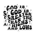 (2 Pack) God is Greater Than The Highs and Lows Magnets - Motivational Phrase - Inspirational Decor - Uplifting Message - 5" On Longest Side - for Cars, Fridges, Toolboxes - Made in USA - MAG7231