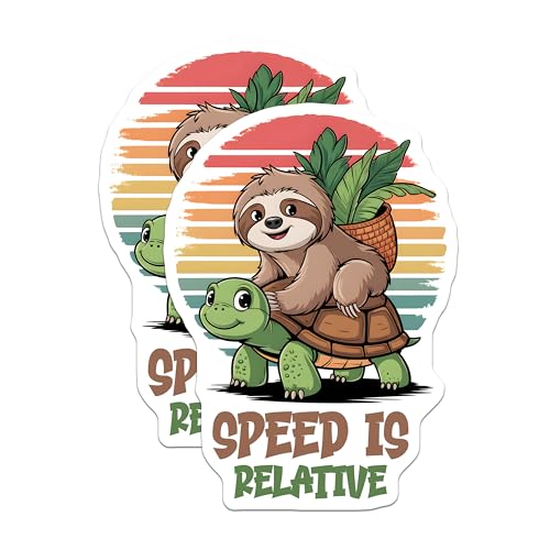 (2 Pack) Sloth and Turtle Magnet - Nature Lover Decor - 5" On Longest Side - Sticks to Smooth Flat Surfaces - Made in USA - MAG9722