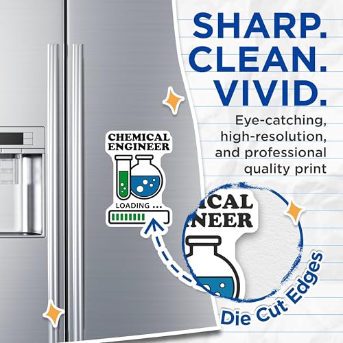 (2 Pack) Chemical Engineer Loading Magnets Magnets - Funny Science Decor - Engineer Gift - 5" On Longest Side - Made in USA - Sticks to Refrigerators & Metal Surfaces - MAG8636