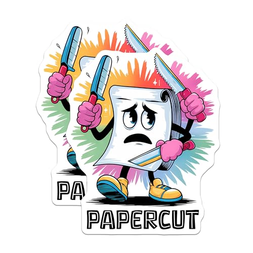 (2 Pack) Papercut Funny Magnets - Cartoon Art - Unique Kitchen Decor - 5" On Longest Side - for Cars, Fridges, Toolboxes - Made in USA - MAG7631
