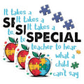 (3 Pack) Autism Teacher Decals - Special Education Stickers - Autism Awareness Support - 3 Inches On Longest Side - Easy Peel & Apply - Made in USA - 3MCS7187