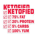 (2 Pack) Ketofied Stickers - Keto Lifestyle Stickers - Nutrition Fact Stickers - 5" On Longest Side - Sticks to Smooth Flat Surfaces - Made in USA - BMCS5127