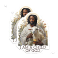 (2 Pack) Black Jesus with Lamb Magnets - Inspirational Religious Decor - Child of God Affirmation Statement - 5 Inches On Longest Side - Thick Durable Magnet - Made in USA - MAG22251