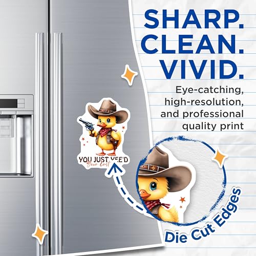 (2 Pack) You Just Yee'd Your Last Haw Magnets - Cute Duck Magnets - Funny Cowboy Fridge Magnets - 5" On Longest Side - for Cars, Fridges, Toolboxes - Made in USA - MAG4244