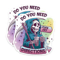 (2 Pack) Grim Reaper Magnets - Sarcastic Skeleton Decor - Offensive Humor Refrigerator Art - 5 Inches On Longest Side - Thick Durable Magnet - Made in USA - MAG20931