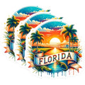 (3 Pack) Florida Alligator Decals - Sunshine State Stickers - Laptop Decals- 3 Inches On Longest Side - Easy Peel & Apply - Made in USA - 3MCS5502