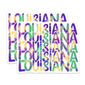 (2 Pack) Louisiana Pride Magnets - State Souvenir - Colorful Louisiana - Southern Memorabilia - Unique Louisiana Artwork - 5" On Longest Side - for Cars, Fridges, Toolboxes - Made in USA - MAG3966