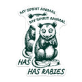(2 Pack) Opossum Spirit Animal Magnets - Rabies Quote Humor - Sarcastic Meme Item - Quirky Refrigerator - 5 Inches On Longest Side - Thick Durable Magnet - Made in USA - MAG39385