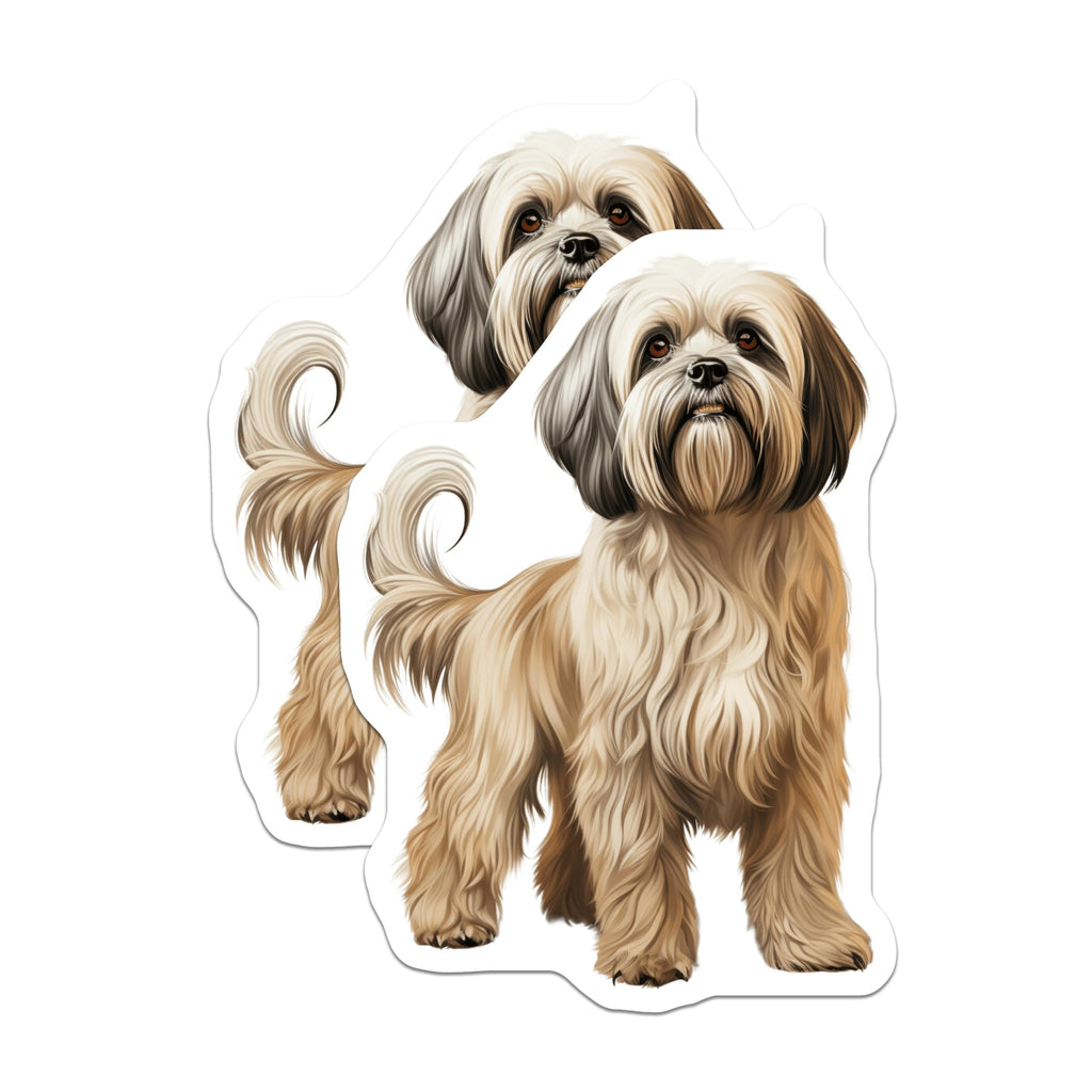 (2 Pack) Shih Tzu Magnets - Realistic Dog Art - Dog Lover Decor - 5 Inches On Longest Side - Thick Durable Magnet - Made in USA - MAG25406