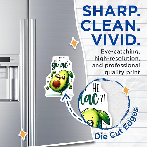 (2 Pack) What The Guac Magnets Magnets - Funny Kitchen Decor - 5" On Longest Side - Made in USA - Sticks to Refrigerators & Metal Surfaces - MAG8792