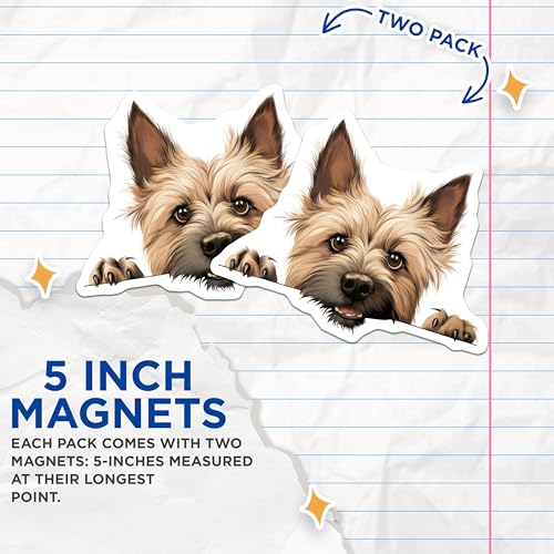 (2 Pack) Animal Lover Decor Magnet - 5" On Longest Side - Sticks to Smooth Flat Surfaces - Made in USA - MAG9896