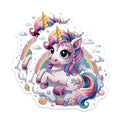 (2 Pack) Unicorn Magnets - Adorable Rainbow Fantasy Creature Decor - Magical Dreamy Locker Kitchen Accessories - 5 Inches On Longest Side - Thick Durable Magnet - Made in USA - MAG20209
