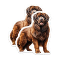 (2 Pack) Newfoundland Dog Magnets - Brown Newfie Lover - Large Breed Pet Owner Decor - 5 Inches On Longest Side - Thick Durable Magnet - Made in USA - MAG25260