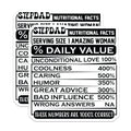(2 Pack) Stepdad Nutritional Facts Magnets - Funny Stepdad - Amazing Stepdad Fridge Magnets - 5" On Longest Side - Premium Magnet - for Cars, Refrigerators, Toolboxes, Lockers - Made in USA - MAG14693