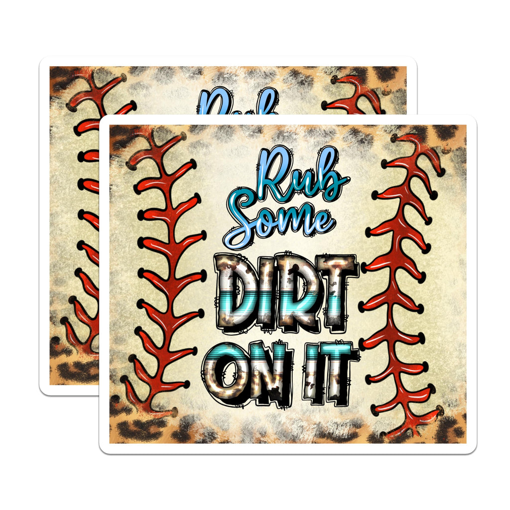 (2 Pack) Baseball Magnets - Rub Some Dirt On It - Sports Fan Locker Decor - 5 Inches On Longest Side - Thick Durable Magnet - Made in USA - MAG28105