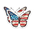(2 Pack) American Flag Butterfly Magnets - Patriotic USA Decor - Independence Day Fridge Magnet - 5 Inches On Longest Side - Thick Durable Magnet - Made in USA - MAG37917