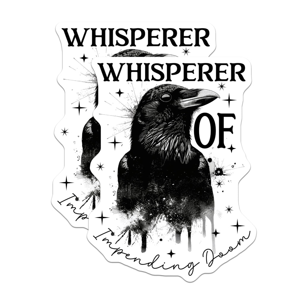 (2 Pack) Raven Whisperer Magnets - Gothic Raven Art Magnets - Raven Home Decor Magnets - 5" On Longest Side - for Cars, Refrigerators, Toolboxes, Lockers - Made in USA MAG3615
