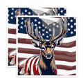 (2 Pack) Patriotic Deer Magnets - American Flag Buck Antlers - Hunter Home Decor Refrigerator - USA Wildlife Hunter's Den Art - 5 Inches On Longest Side - Thick Durable Magnet - Made in USA - MAG19687
