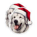 (2 Pack) Christmas Dog Magnets - Santa Hat Dog Magnet - Holiday Pet Decor - Winter Refrigerator Magnets - 5 Inches On Longest Side - Thick Durable Magnet - Made in USA - MAG25144