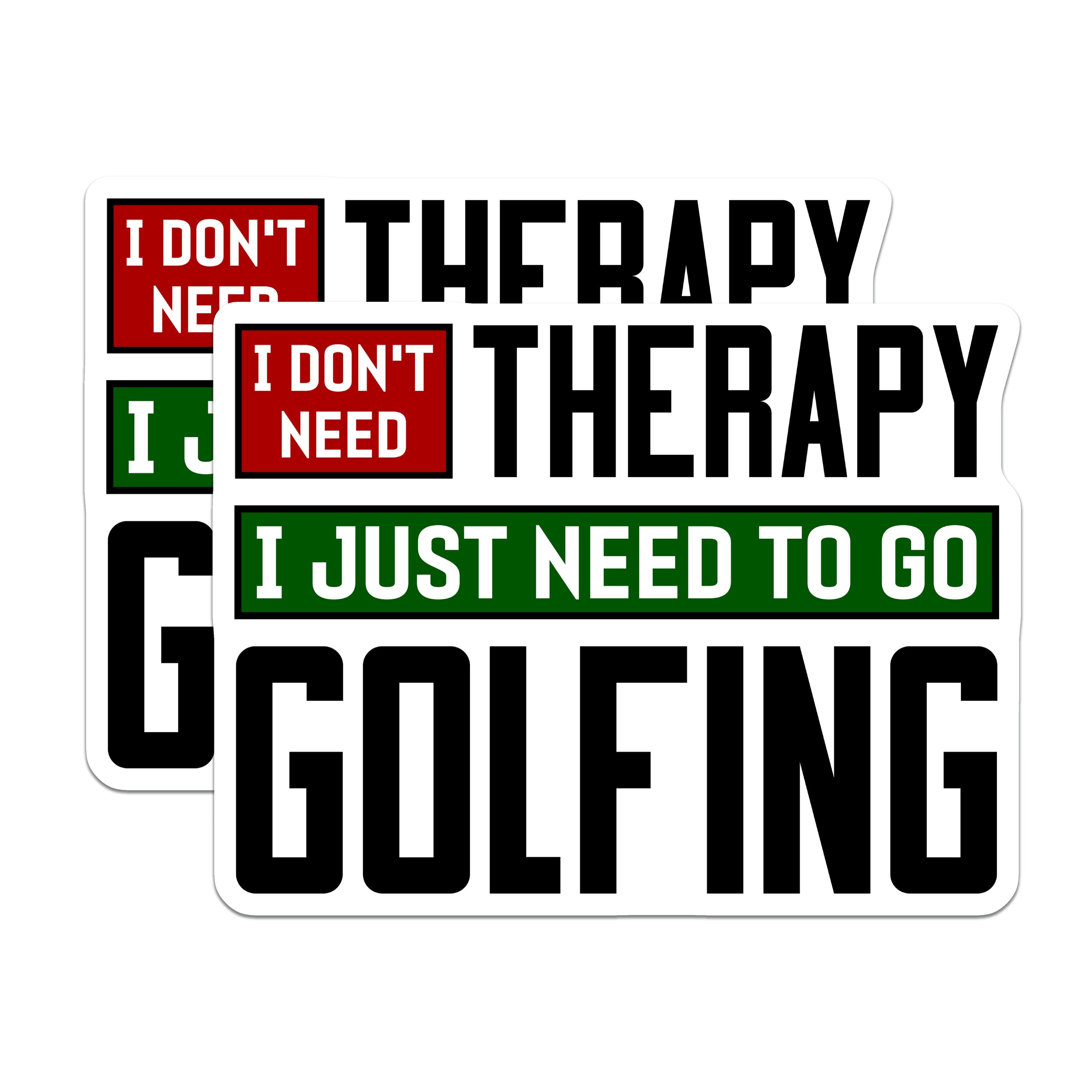 (2 Pack) Funny Golf Magnets - Golfer Sarcasm Quote - Golfing Dad Humor Refrigerator Decor - 5 Inches On Longest Side - Thick Durable Magnet - Made in USA - MAG38046
