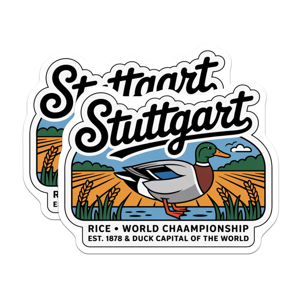 (2 Pack) Stuttgart Magnets - Duck Capital Magnets - Mallard Duck Art - 5" On Longest Side - Premium Magnet - for Cars, Refrigerators, Toolboxes, Lockers - Made in USA - MAG18042