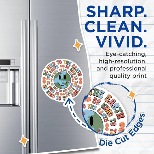 (2 Pack) Be Kind to The Earth Magnets Magnets - Eco Friendly Message - Environmental Awareness - 5" On Longest Side - Made in USA - Sticks to Refrigerators & Metal Surfaces - MAG8721
