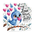 (2 Packs) Love Never Fails Magnets - 1 Corinthians 13:8 Christian Positive Magnets - 5 Inches On Longest Side - Premium Magnet - for Fridges, Toolboxes, Cars - Made in USA - MAG2307