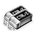 (2 Pack) CTRL Z Magnets - Computer Geek Decor - Office Desk Accessories - 5" On Longest Side - for Cars, Fridges, Toolboxes - Made in USA - MAG7427