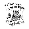 (2 Pack) I Read Past My Bedtime Magnets - Owl Reading - Cute Book Lover - Night Owl - Fun Literacy - 5" On Longest Side - for Cars, Refrigerators, Toolboxes, Lockers - Made in USA BMCS3501