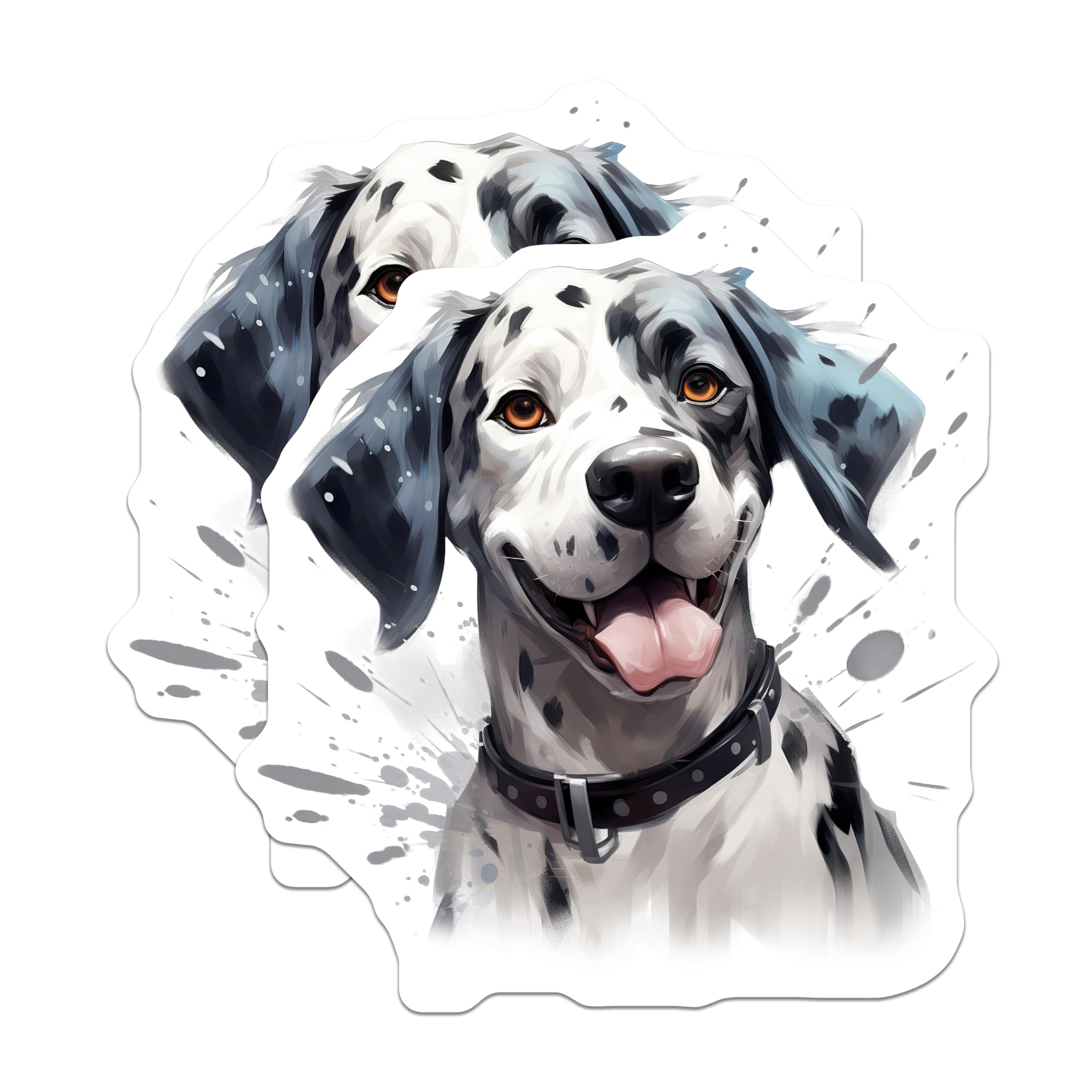 (2 Pack) Dalmatian Dog Magnets - Cute Puppy Lover Decor - Happy Pet Animal Fridge Magnet - Dog Mom Dad Present - 5 Inches On Longest Side - Thick Durable Magnet - Made in USA - MAG30681