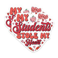 (2 Pack) My Students Stole My Heart Magnets - Teacher Appreciation - Classroom Decor - 5" On Longest Side - for Cars, Fridges, Toolboxes - Made in USA - MAG7656