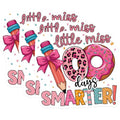 (3 Pack) 100 Days Smarter Decals - Little Miss Donuts - School Laptop Sticker - 3 Inches On Longest Side - Easy Peel & Apply - Made in USA - 3MCS2296