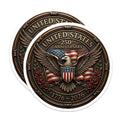 (2 Pack) United States 250th Anniversary Stickers - Patriotic Bald Eagle - American Flag Emblem - American Independence – Bumper, Truck, Laptop Decal Set - BMCS255