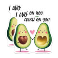 (2 Pack) Love Pun Avocado Magnets Magnets - 5" On Longest Side - Made in USA - Sticks to Refrigerators & Metal Surfaces - MAG8382