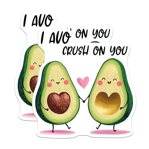 (2 Pack) Love Pun Avocado Magnets Magnets - 5" On Longest Side - Made in USA - Sticks to Refrigerators & Metal Surfaces - MAG8382