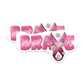 (2 Pack) Brave Magnets - Pink Leopard Print - Daisy Flower Magnets - 5" On Longest Side - Premium Magnet - for Cars, Refrigerators, Toolboxes, Lockers - Made in USA - MAG16811