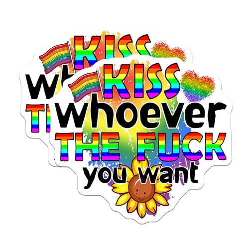 (2 Pack) Pride Rainbow Magnets Magnets - Inspirational Quote Magnet - LGBTQ Support Decor - 5" On Longest Side - Made in USA - Sticks to Refrigerators & Metal Surfaces - MAG9192