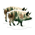 (2 Pack) Pig Magnets - Forest Animal Refrigerator Magnets - Farmhouse Kitchen Decor - 5" On Longest Side - Premium Magnet - for Cars, Refrigerators, Toolboxes, Lockers - Made in USA - MAG14281