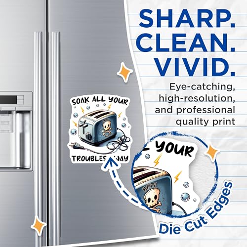 (2 Pack) Soak All Your Troubles Away Magnets - 5" On Longest Side - for Cars, Fridges, Toolboxes - Made in USA - MAG7519