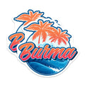 (2 Pack) Burma Magnets - Tropical Travel Souvenir - Retro Ocean Wave Fridge Decor - 5" On Longest Side - Premium Magnet - for Cars, Refrigerators, Toolboxes, Lockers - Made in USA - MAG18882
